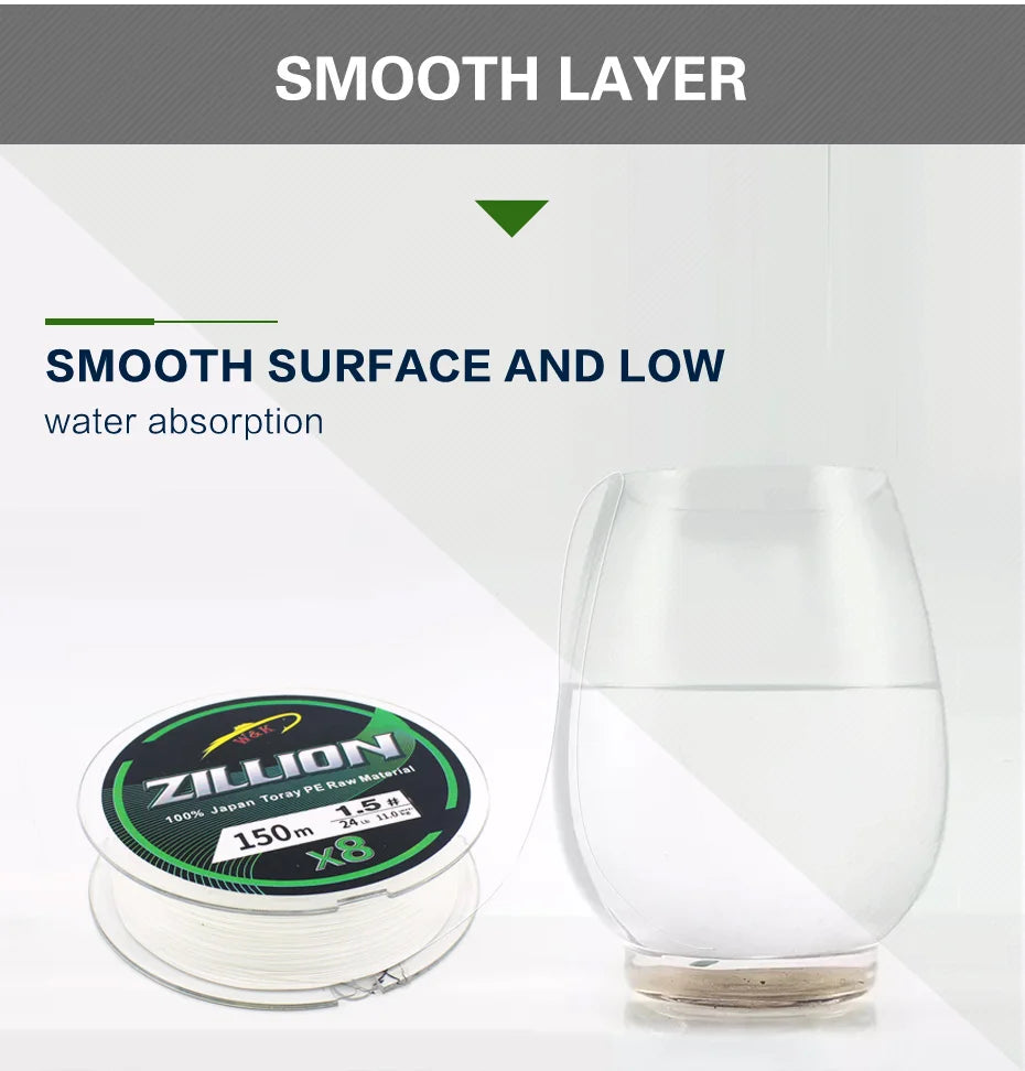 150m Fishing Line at 8 Braided Floating Lines 165yd