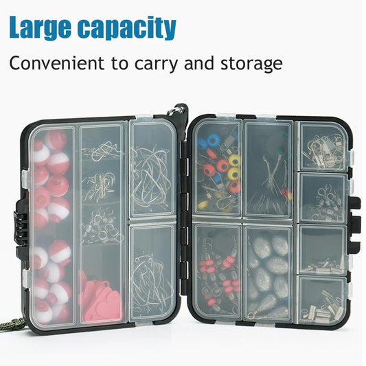 264Pcs Fishing Tackle Including Hooks Sinker Weight Swivels Snaps Outdoor Fishing Accessories Set Variety Fishing Supplies