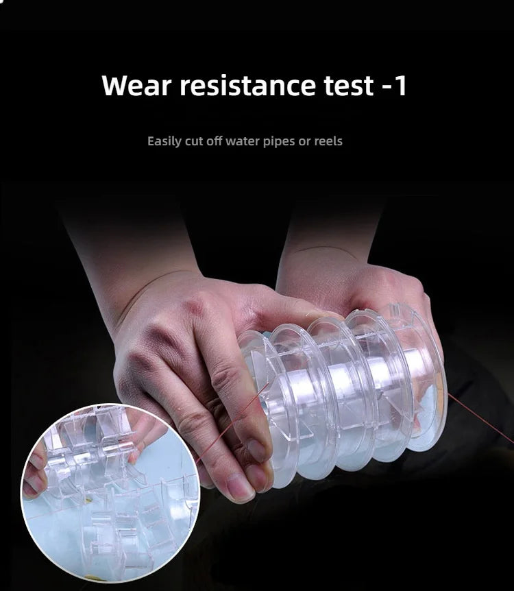 300M Fishing Line | 0.4/0.6/0.8/1.0mm Nylon Line | High Strength, Abrasion Resistant | Clear Invisible for Freshwater, Saltwater