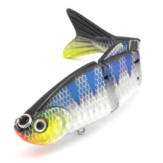 Two three prong hook Fishing lure Multi Section Bait 4-Segment Perfect Fishing