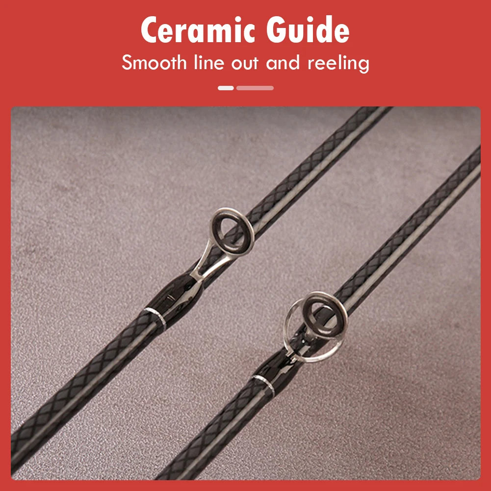 Lightweight Fishing Rod 1.65m/1.8m Carbon Spinning Casting Rod UL Power 2-Section Pole Bass Carp Saltwater Fishing Accessories