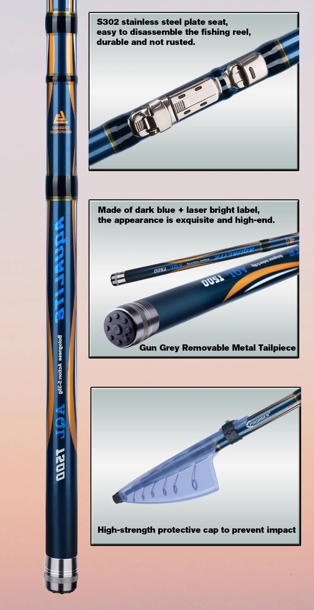 PHISHGER Telescopic Float Bolognese Fishing Rod 4.0-6.0m 30TCarbon Trout 5-35g Ultralight Rock Spinning Travel Fast BIUTIFU Pole