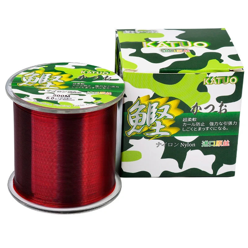 500M Semi floating fishing lines Wear-resistant Nylon Seawater Lure Freshwater Fishline Tackle 4LB-40LB Cord Main line