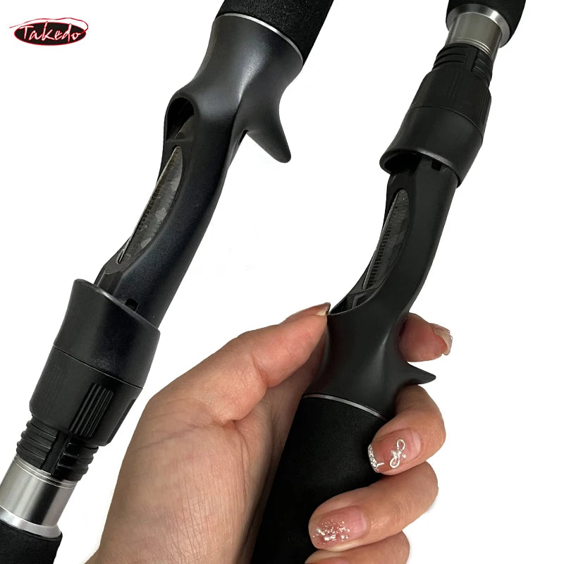 High Quality Travel Spinning Fishing Rod Carbon Fiber Bass Lure Surf Casting Rods 6 Sections Adjustable Rod