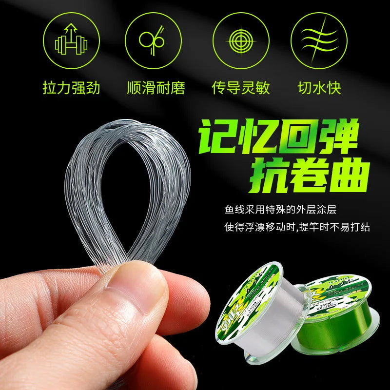 PROBEROS 500M Semi floating fishing lines Wear-resistant Nylon Seawater Lure Freshwater Fishline Tackle 4LB-40LB Cord Main line