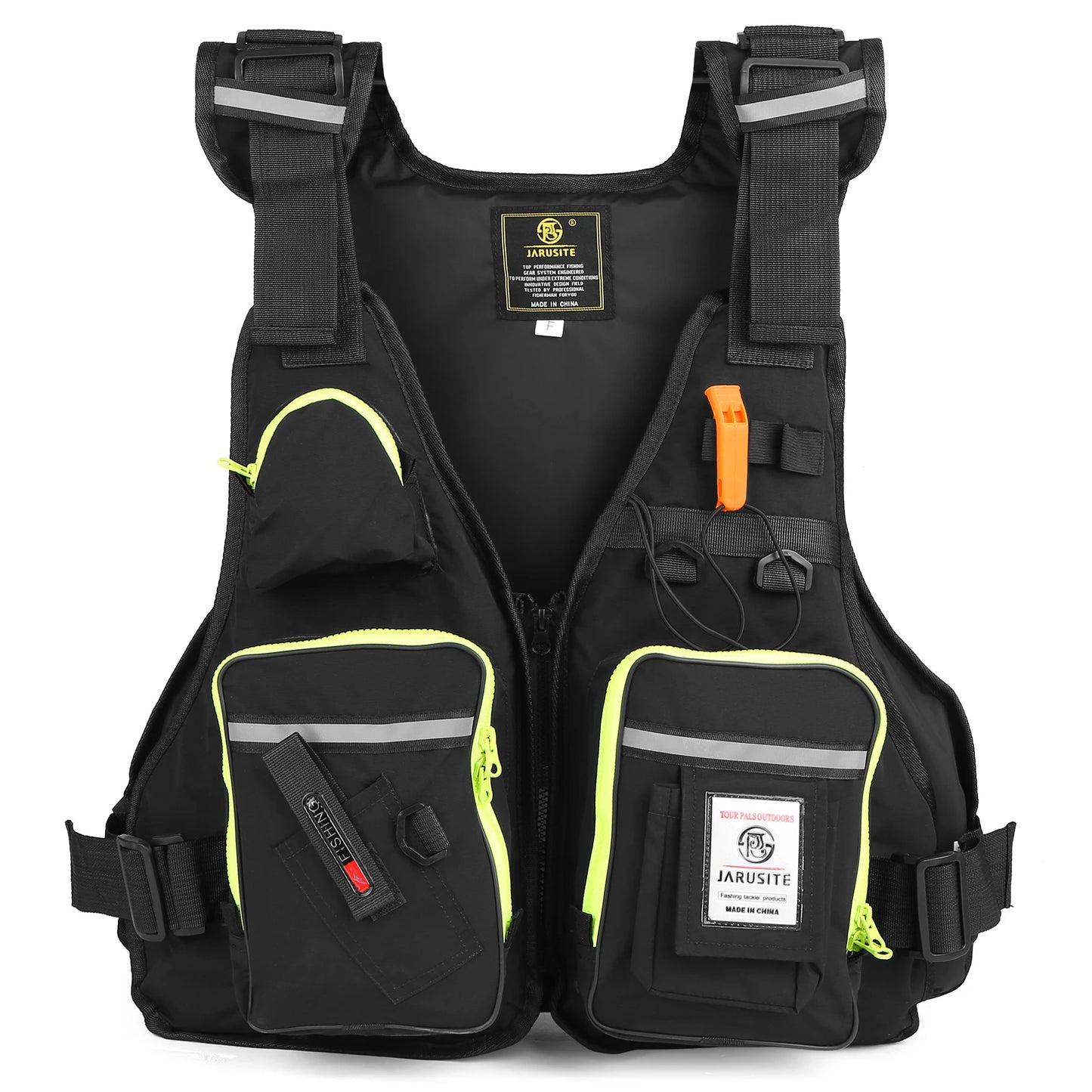 Pro Fly Fishing Life Jacket Buoyancy Vest Multi-Pockets with Water Bottle Holder for Kayaking Sailing Boating Water Sports