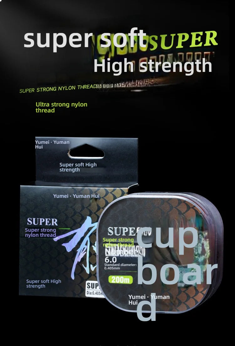 300M Fishing Line | 0.4/0.6/0.8/1.0mm Nylon Line | High Strength, Abrasion Resistant | Clear Invisible for Freshwater, Saltwater