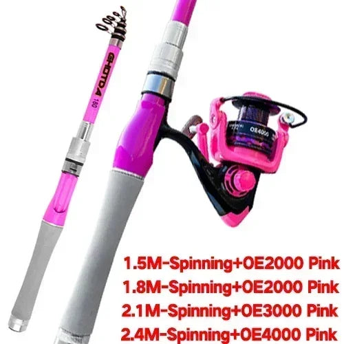Telescopic Fishing Rod and Reel Combo