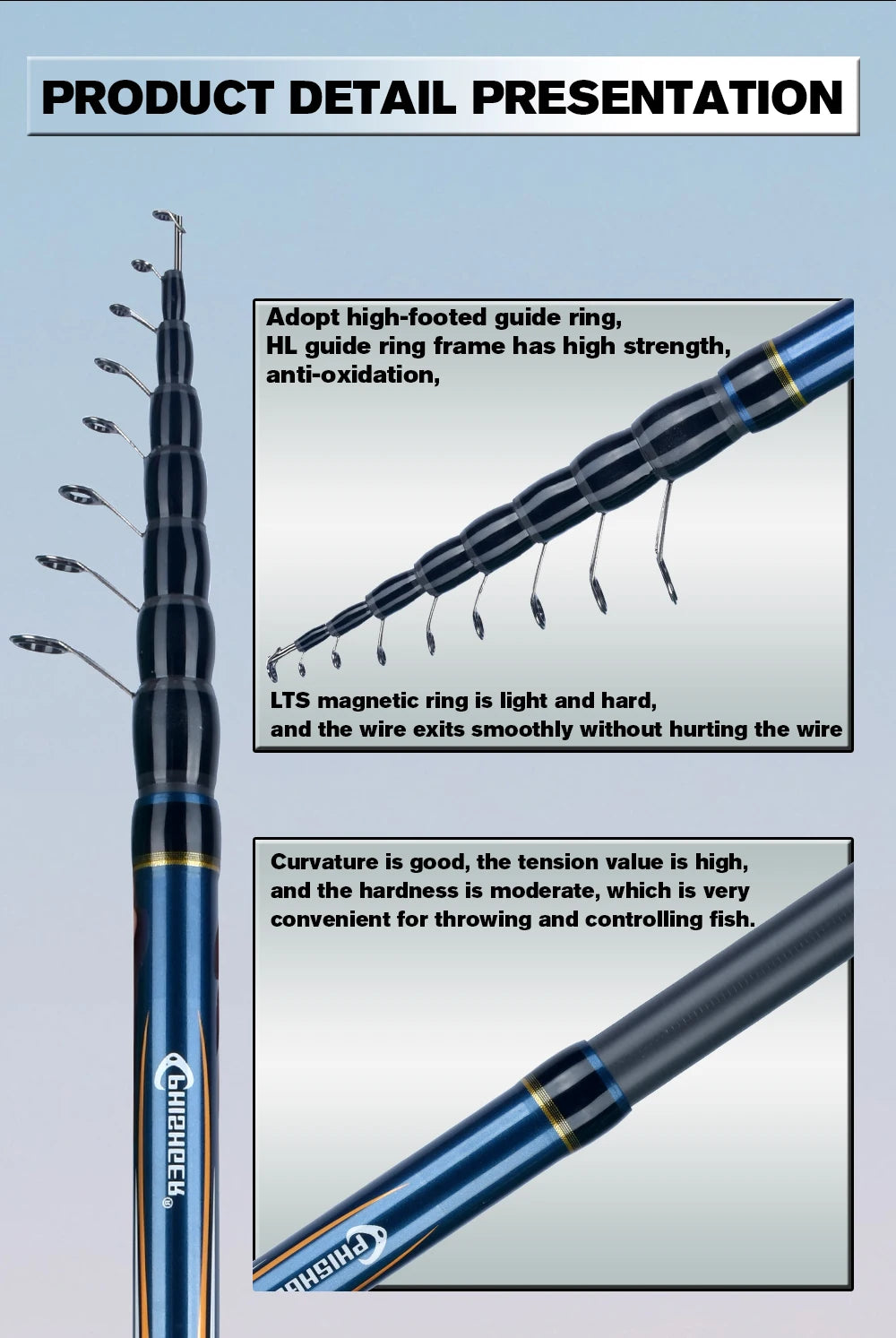 PHISHGER Telescopic Float Bolognese Fishing Rod 4.0-6.0m 30TCarbon Trout 5-35g Ultralight Rock Spinning Travel Fast BIUTIFU Pole