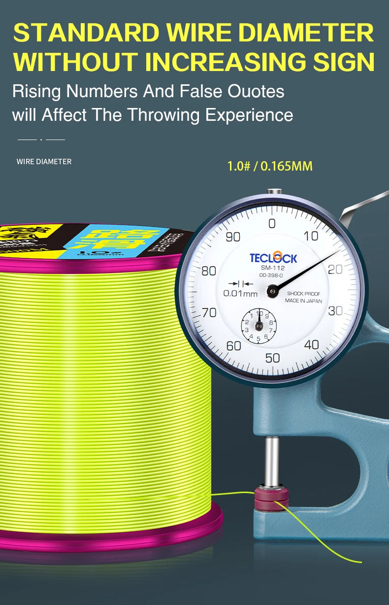 500m Fluorocarbon Coating Fishing Line Super Strong Monofilament Fishing Line Fast Sinking Invisible Fishing Line