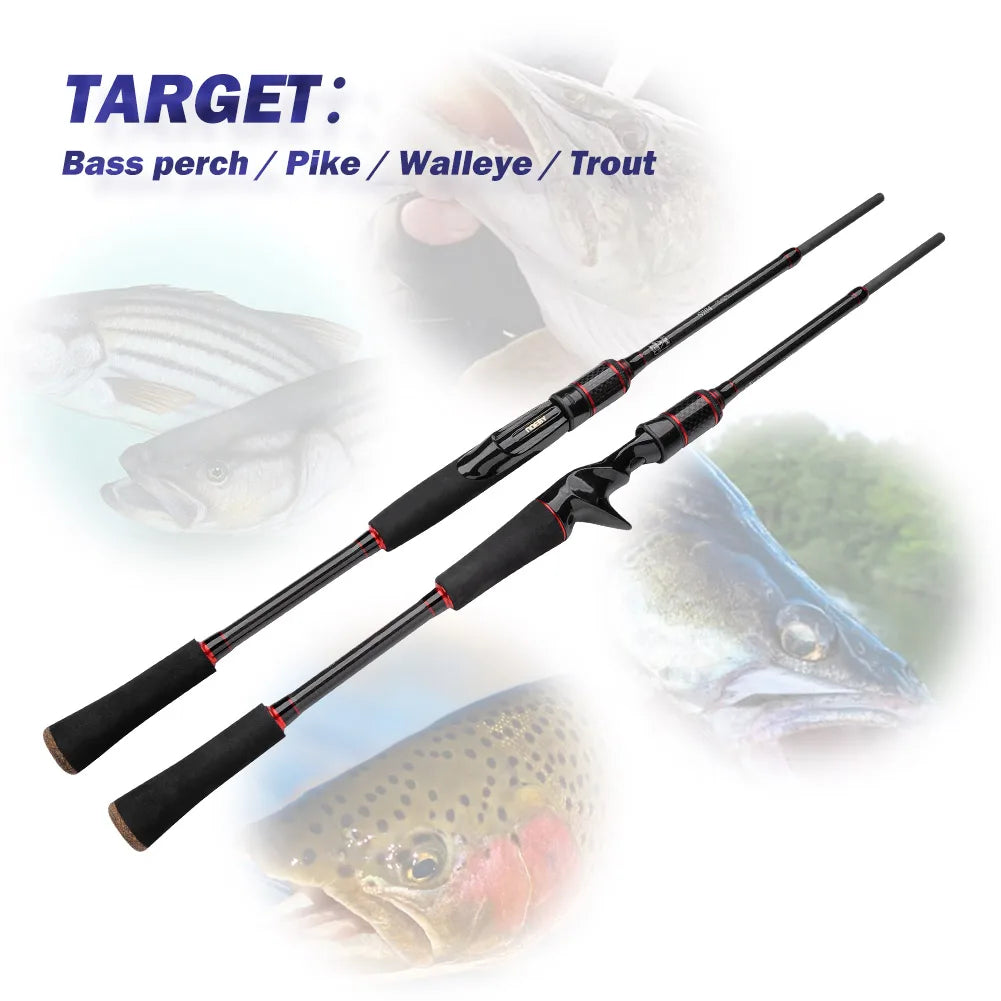 Fishing Rod Leisure Spinning Casting 4 Section Travel Rod Pike Trout Freshwater Fishing Rod
