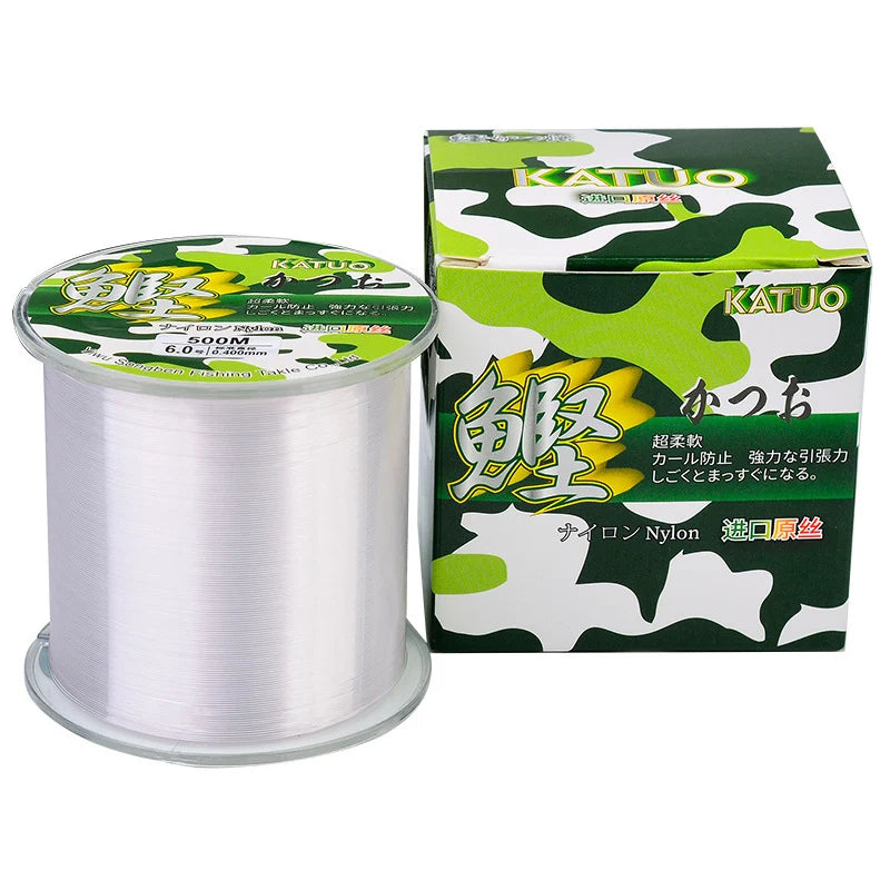 500M Semi floating fishing lines Wear-resistant Nylon Seawater Lure Freshwater Fishline Tackle 4LB-40LB Cord Main line