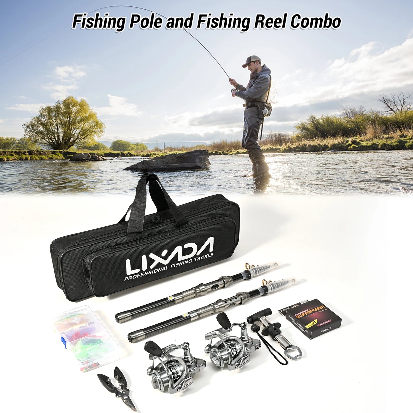 Fishing Pole Reel Combo