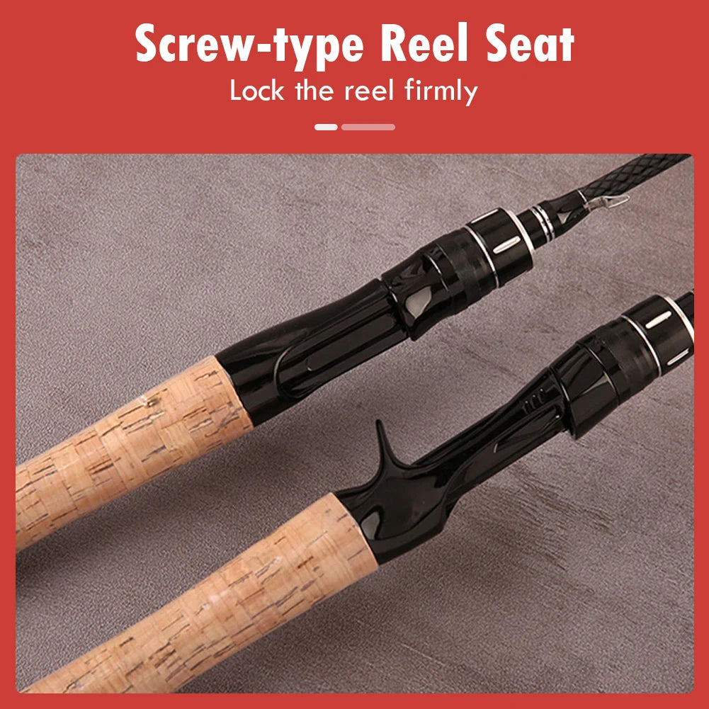 Lightweight Fishing Rod 1.65m/1.8m Carbon Spinning Casting Rod UL Power 2-Section Pole Bass Carp Saltwater Fishing Accessories