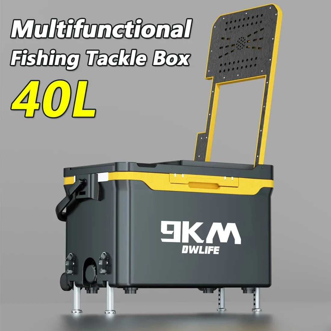 Fishing Bucket Storage Tackle Box with Liftable Legs and Wheel Fishing Storage Equipment