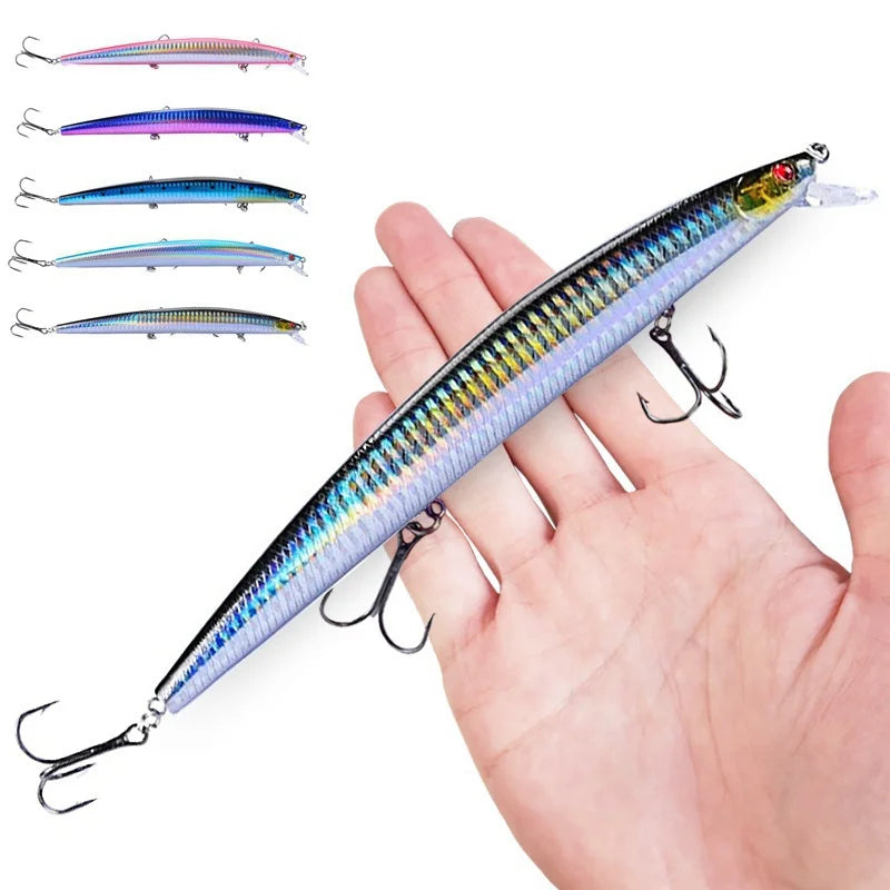 Fishing Lures 18cm/24g Crankbaits Fishing Hard Bait Isca Artificiais Pesca Sea Wobbler Swimming Baits Laser Minnow Lure
