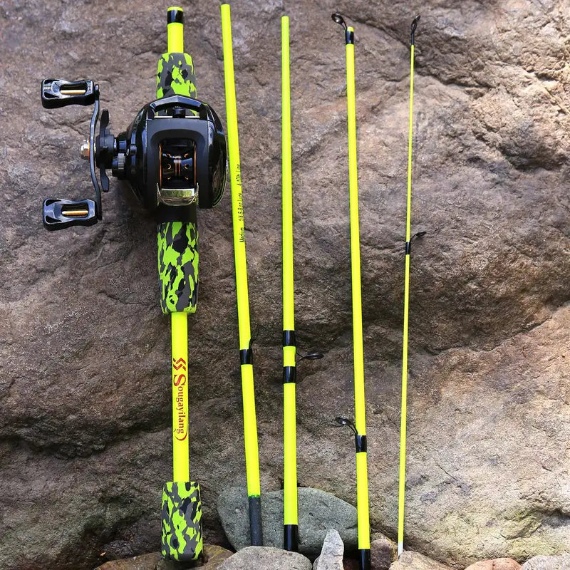 5-Section Travel Fishing Rod with Comfortable EVA Handle
