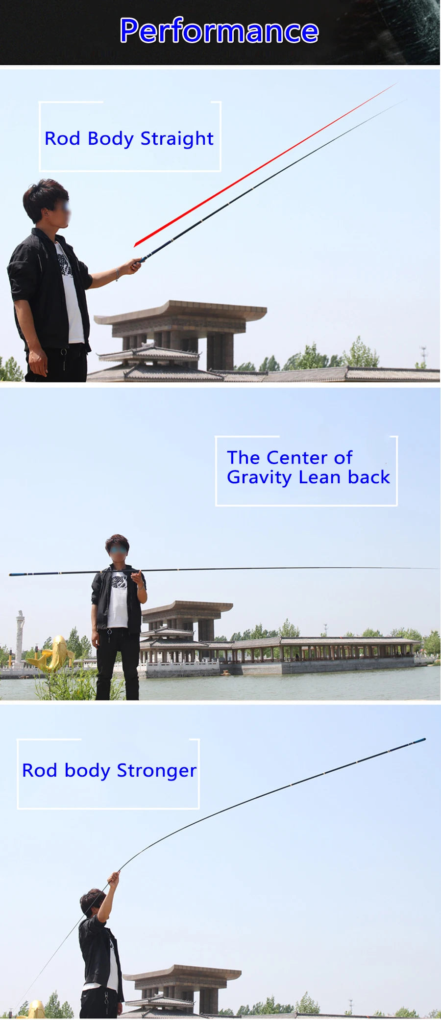 Carbon Fiber Four Positioning Fishing Rods 3.6M -5.4M Telescopic Stream Feeder  Fishing Rod