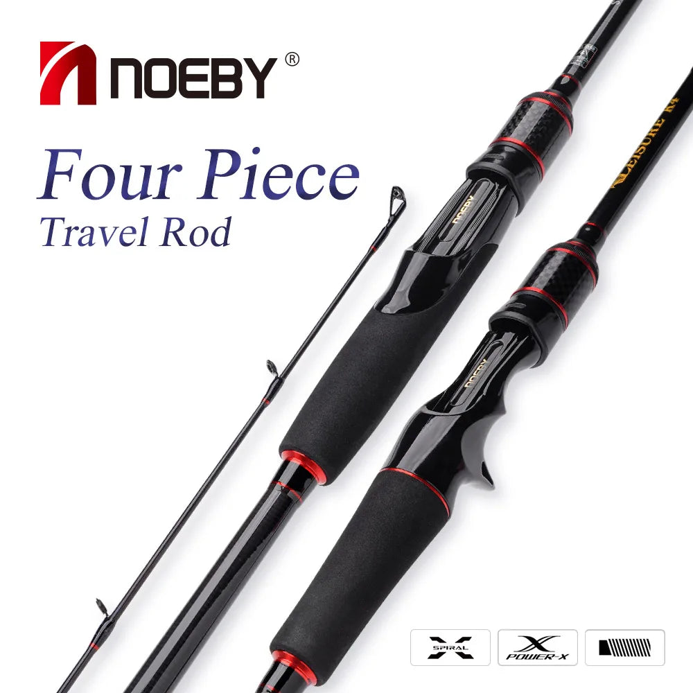 Fishing Rod Leisure  Spinning Casting  4 Section Travel Rod Pike Trout Freshwater Fishing Rod