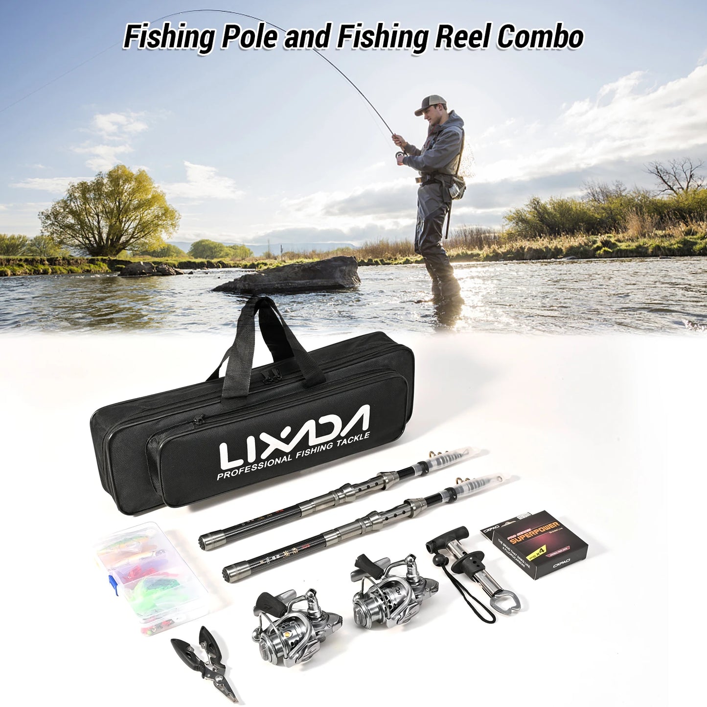 Fishing Pole Reel Combo
