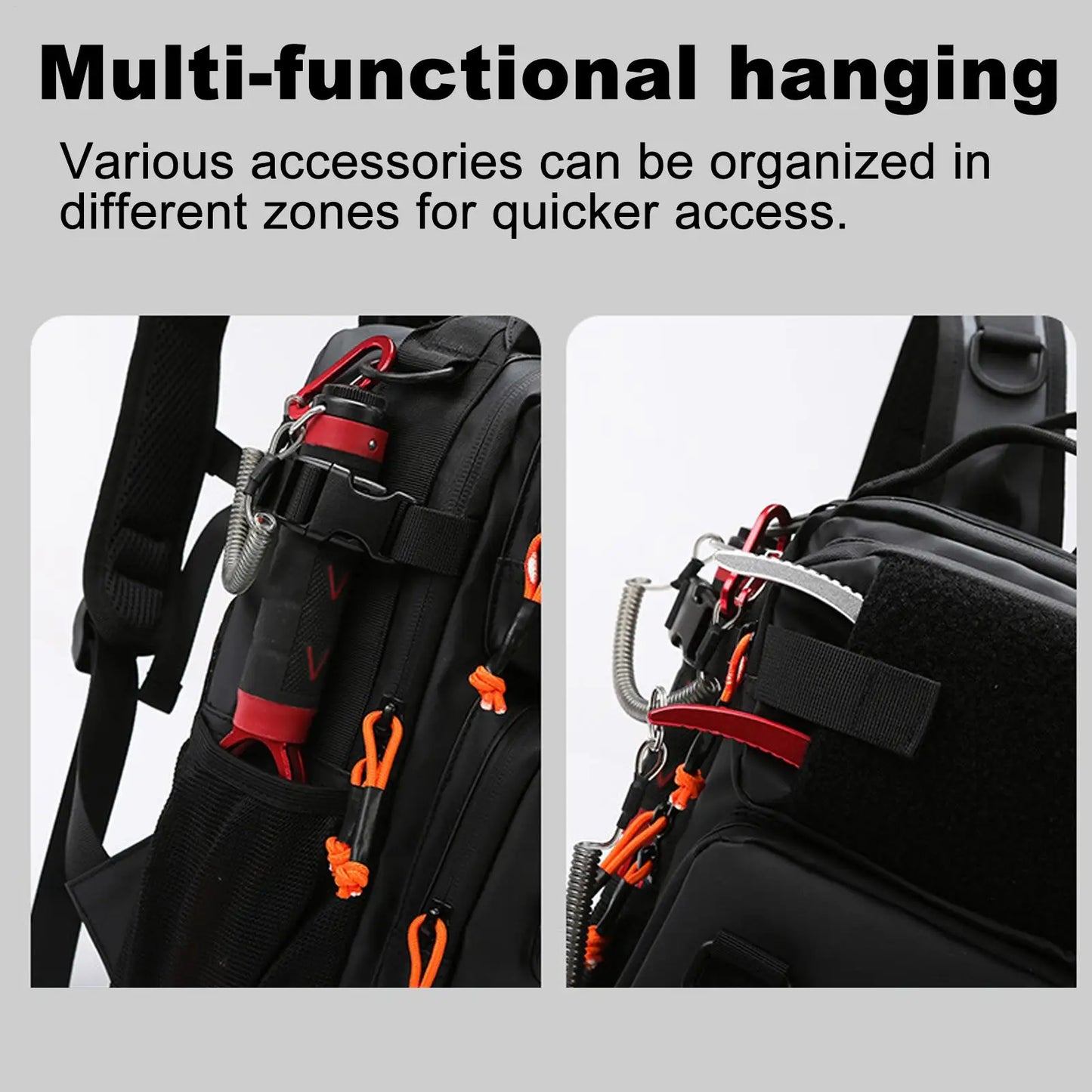Fishing Tackle Backpack Fishing Gear Bag Tackle Backpack Lightweight Tacticall Tackle Box Multifunctional Fishing Storage Bag