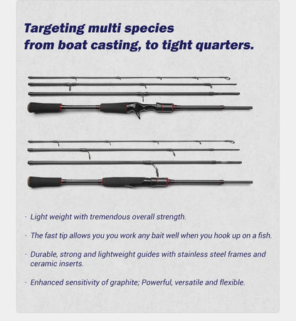 NOEBY Fishing Rod Leisure K4 Spinning Casting 2.13m 4 Section 7-28g Lure Travel Rod Pike Trout Freshwater Fishing Rod