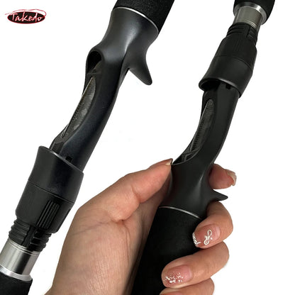 TAKEDOTN92 PT65CXH-6 High Quality Travel Spinning Fishing Rod Carbon Fiber Bass Lure Surf Casting Rods 6 Sections Adjustable Rod