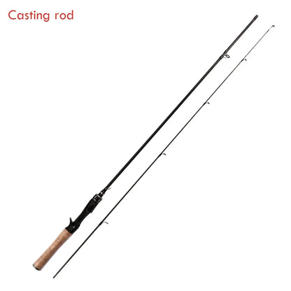 Lightweight Fishing Rod 1.65m/1.8m Carbon Spinning Casting Rod UL Power 2-Section Pole Bass Carp Saltwater Fishing Accessories