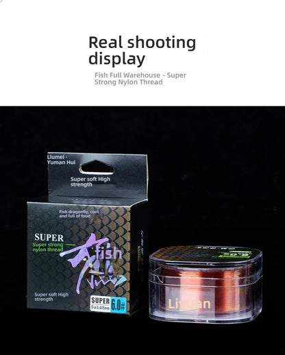 300M Fishing Line | 0.4/0.6/0.8/1.0mm Nylon Line | High Strength, Abrasion Resistant | Clear Invisible for Freshwater, Saltwater