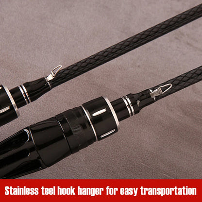 Lightweight Fishing Rod 1.65m/1.8m Carbon Spinning Casting Rod UL Power 2-Section Pole Bass Carp Saltwater Fishing Accessories