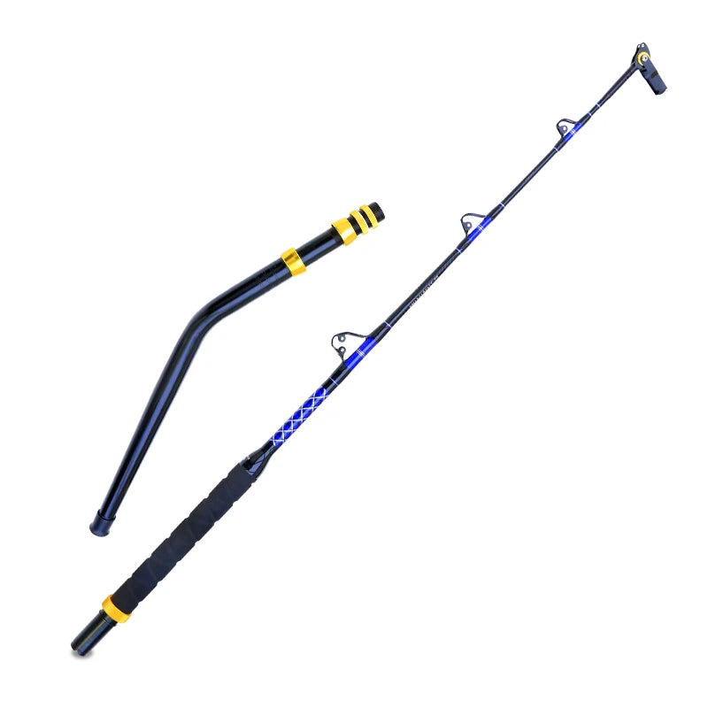 Sea Fishing Heavy Rod 3+1 Roller Guid 80LBS 100LBS 130LBS Big Game Boat Trolling Rod Winter Rod Tuna