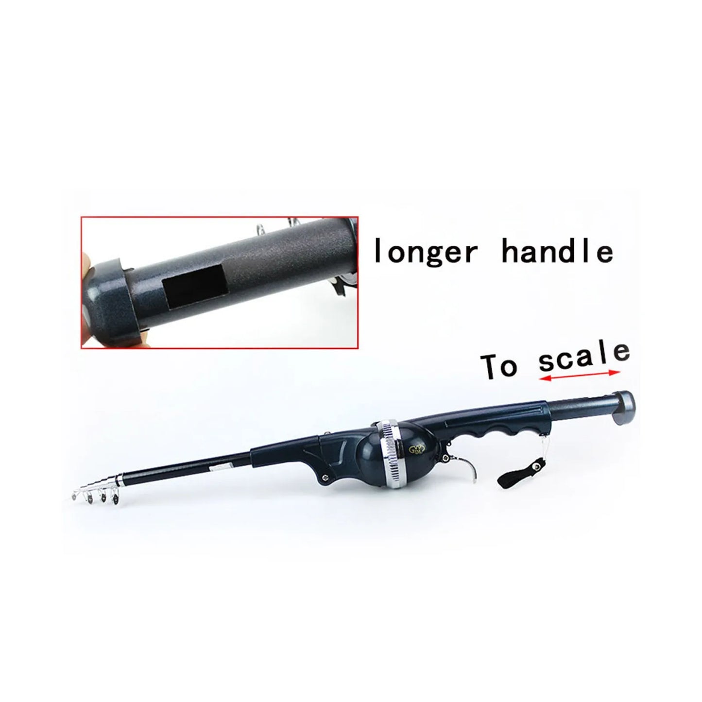 Portable Carp Foldable Fishing Rod Folding Fishing Lure Rod Telescopic Fighing Pole Reel Combo with Fishing Line Outdoor Fishing