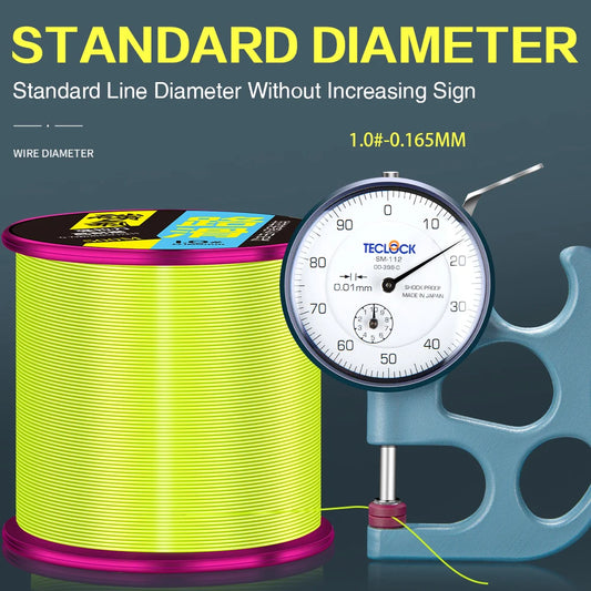 500m Fluorocarbon Coating Fishing Line Super Strong Monofilament Fishing Line Fast Sinking Invisible Fishing Line