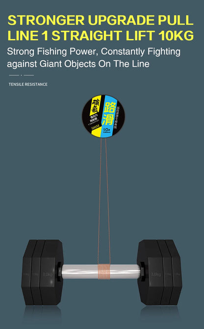 500m Fluorocarbon Coating Fishing Line Super Strong Monofilament Fishing Line Fast Sinking Invisible Fishing Line