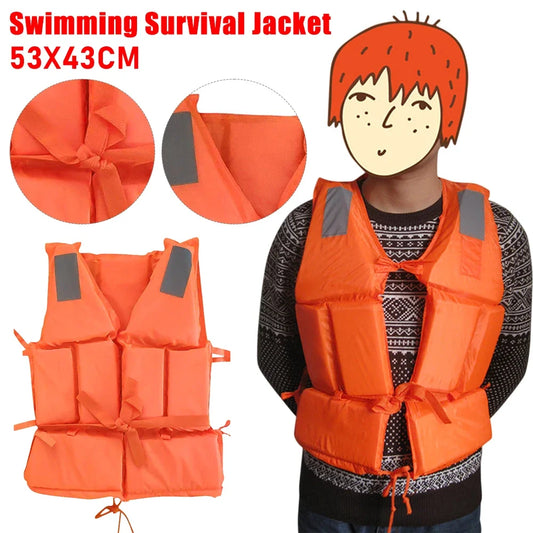Safety Life Vest Swimming Jacket With Whistle Drifting Swimming Buoyancy Jacket Water Sports Survival Vest For Adults Swimming