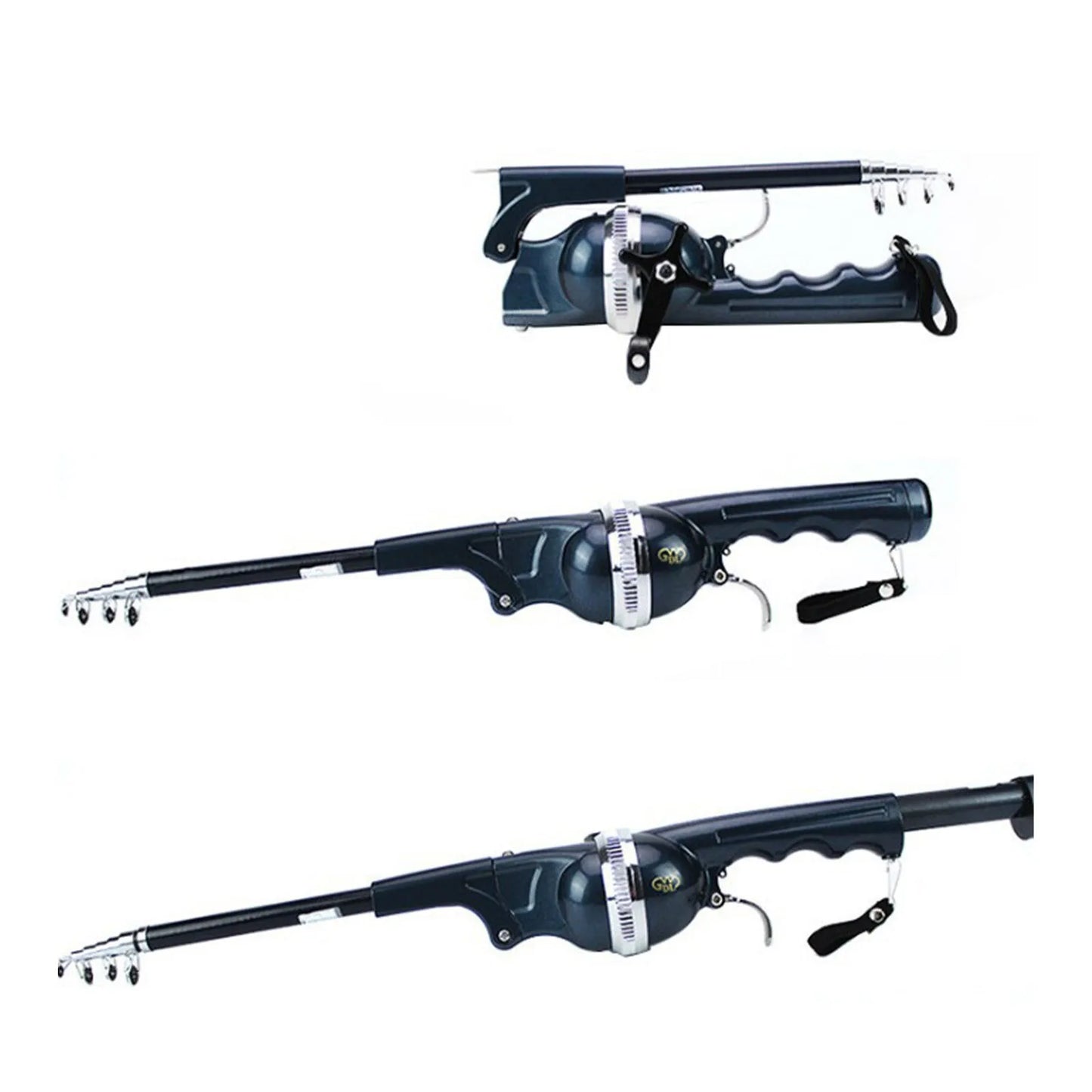 Portable Carp Foldable Fishing Rod Folding Fishing Lure Rod Telescopic Fighing Pole Reel Combo with Fishing Line Outdoor Fishing