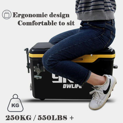 Fishing Bucket Storage Tackle Box with Liftable Legs and Wheel Fishing Storage Equipment