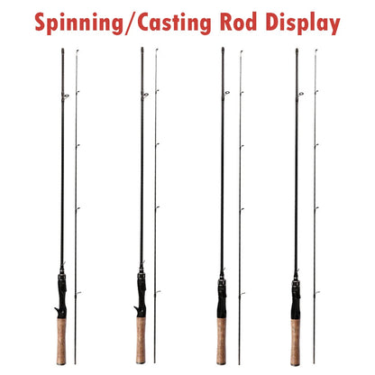 Lightweight Fishing Rod 1.65m/1.8m Carbon Spinning Casting Rod UL Power 2-Section Pole Bass Carp Saltwater Fishing Accessories