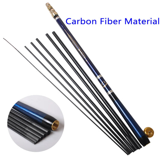 Carbon Fiber Four Positioning Fishing Telescopic Stream Feeder Rod Ultralight Hard Accessory Hand Fishing Rod