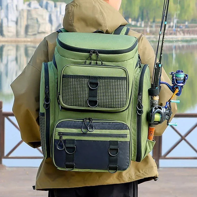 Fishing Backpack W/ Rod Holders